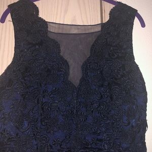 midnight blue formal dress
